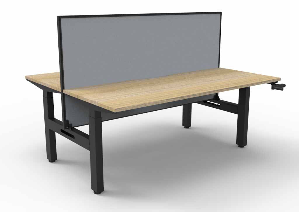 Boost Crank Double Sided Sit-Stand Workstation - with Screen